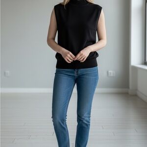 Grace Sleeveless Black Knit Top with Brand Tag XL